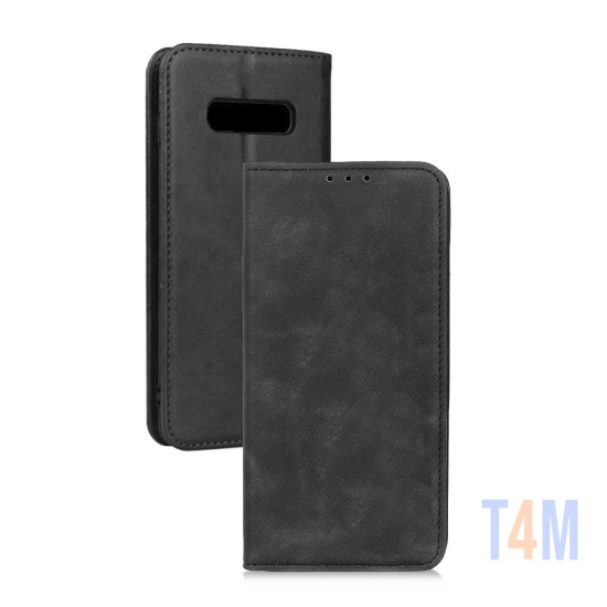 Leather Flip Cover with Internal Pocket For Samsung Galaxy Note 8 Black